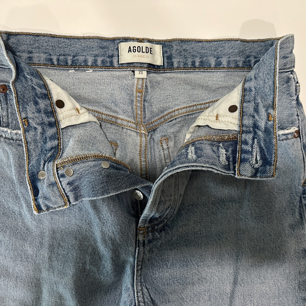 Agolde Blue Classic Denim Jeans